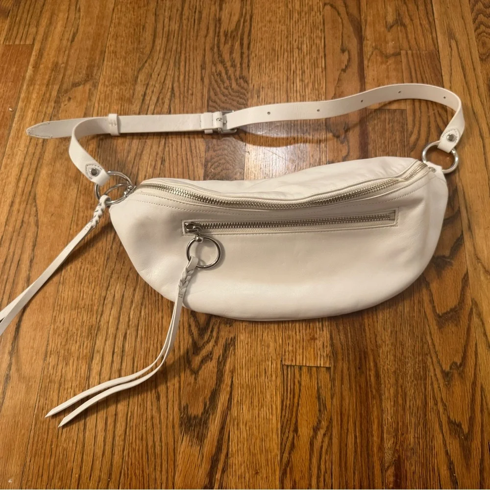 Rebecca Minkoff White Leather Belt Bag Crossbody - Picture 2 of 12